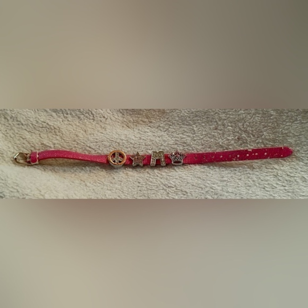 Leather Bracelet with Charms NWT